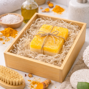 صابون الكركم وزت الزيتون